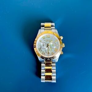 Excellent condition Michael KORS two tone oversized watch